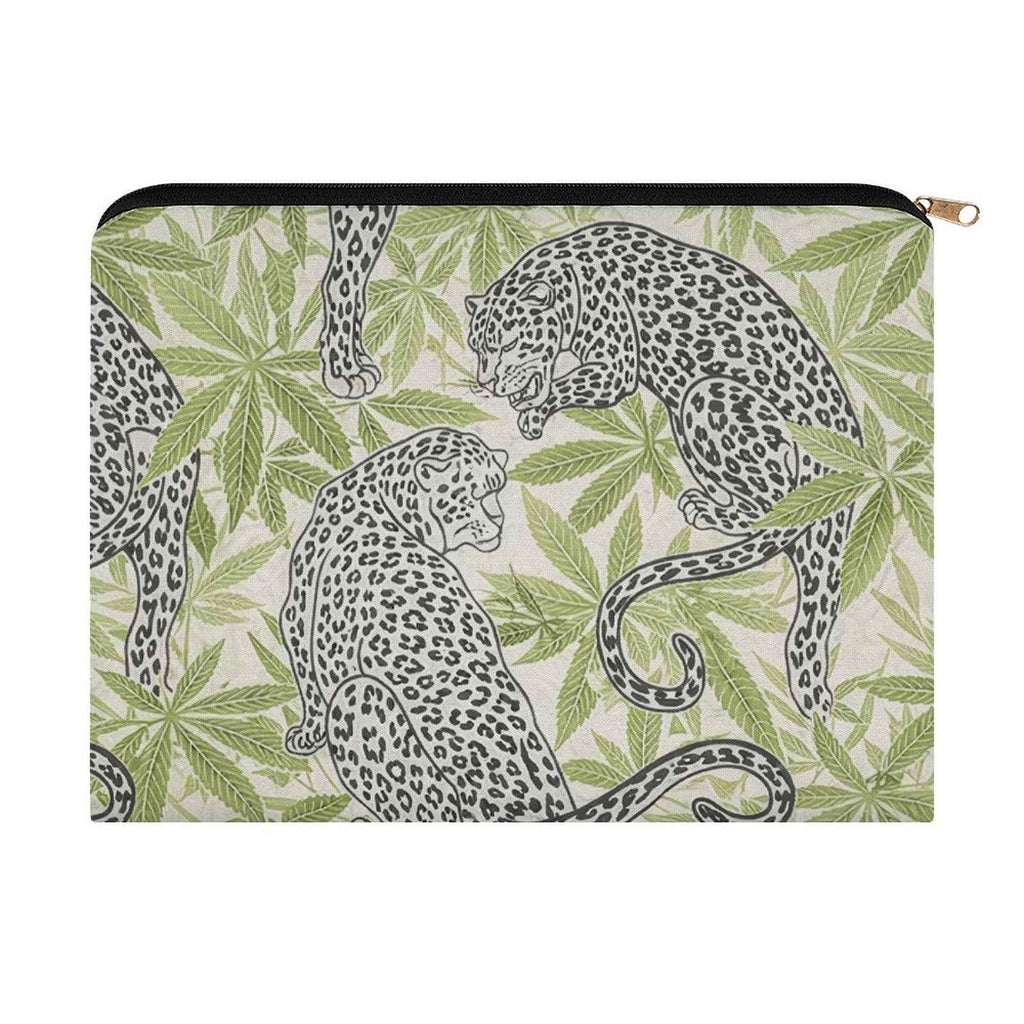 Jane Dope Leopard Stash Pouch — leopard print carry-all zip pouch