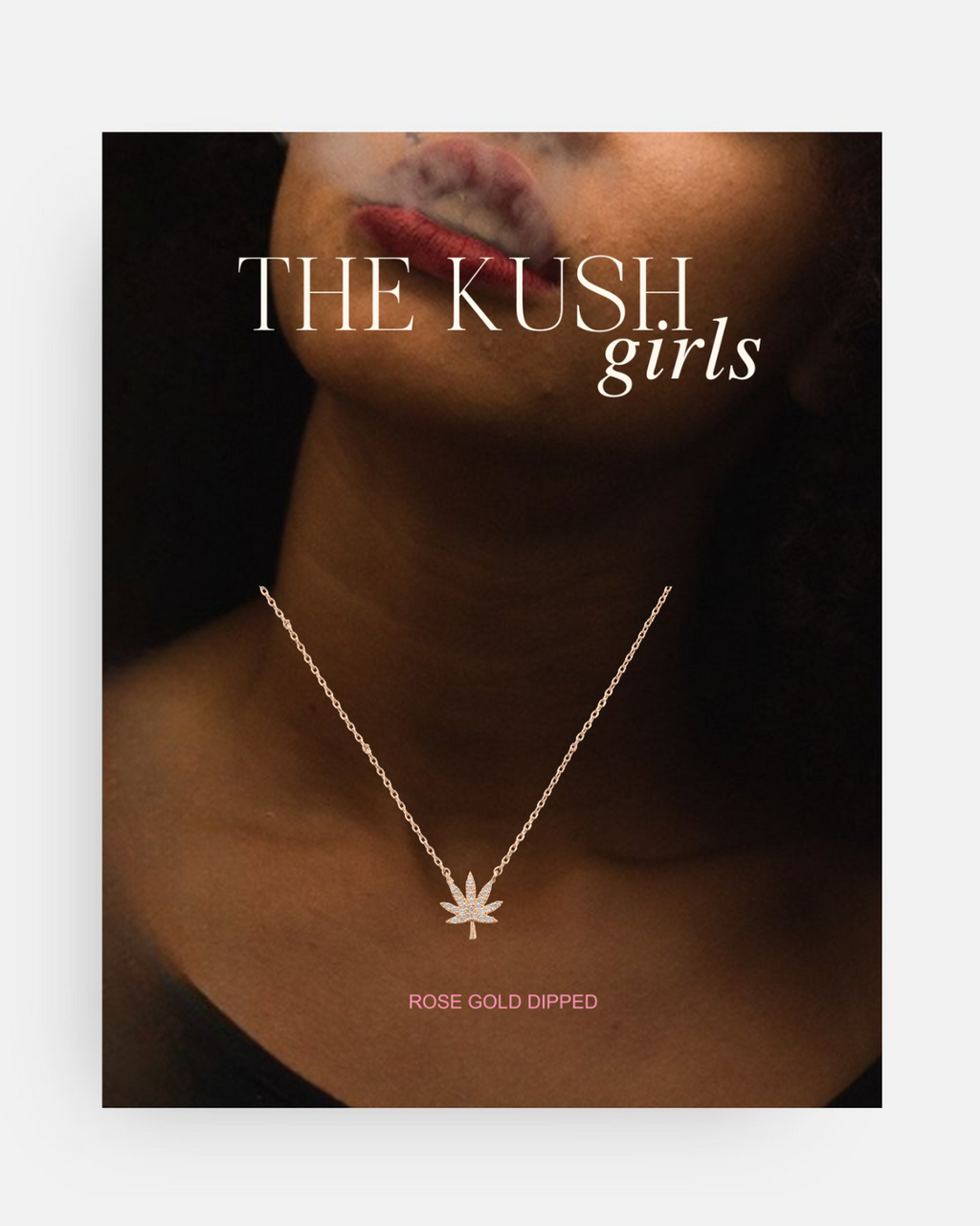 ROSE GOLD LEAF NECKLACE The Kush Girls