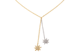 18K gold drop dead pendant necklace, product shot on white background