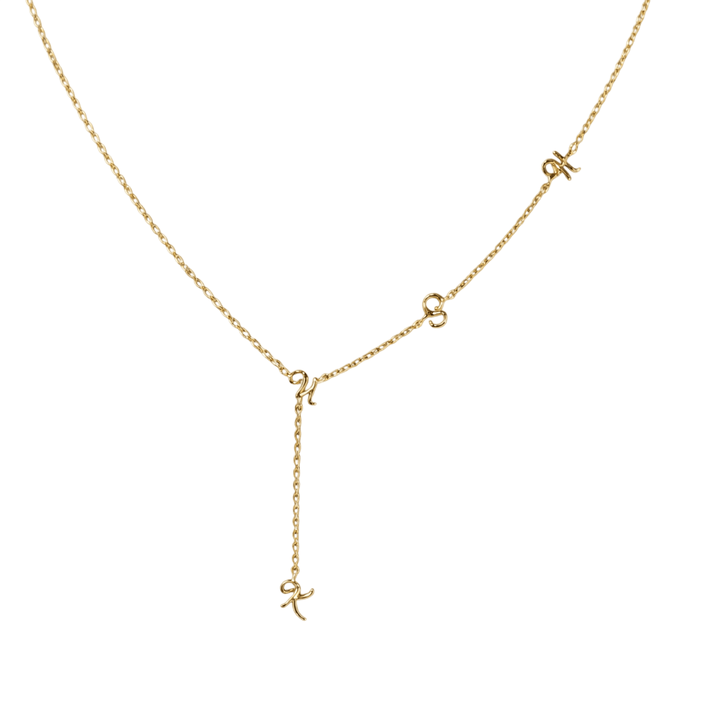 18K gold kush pendant necklace, product shot on white background