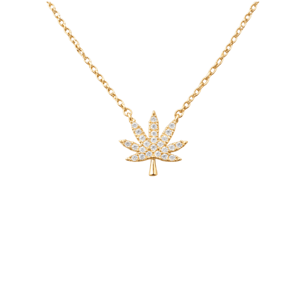 18K GOLD CANNABIS LEAF NECKLACE The Kush Girls