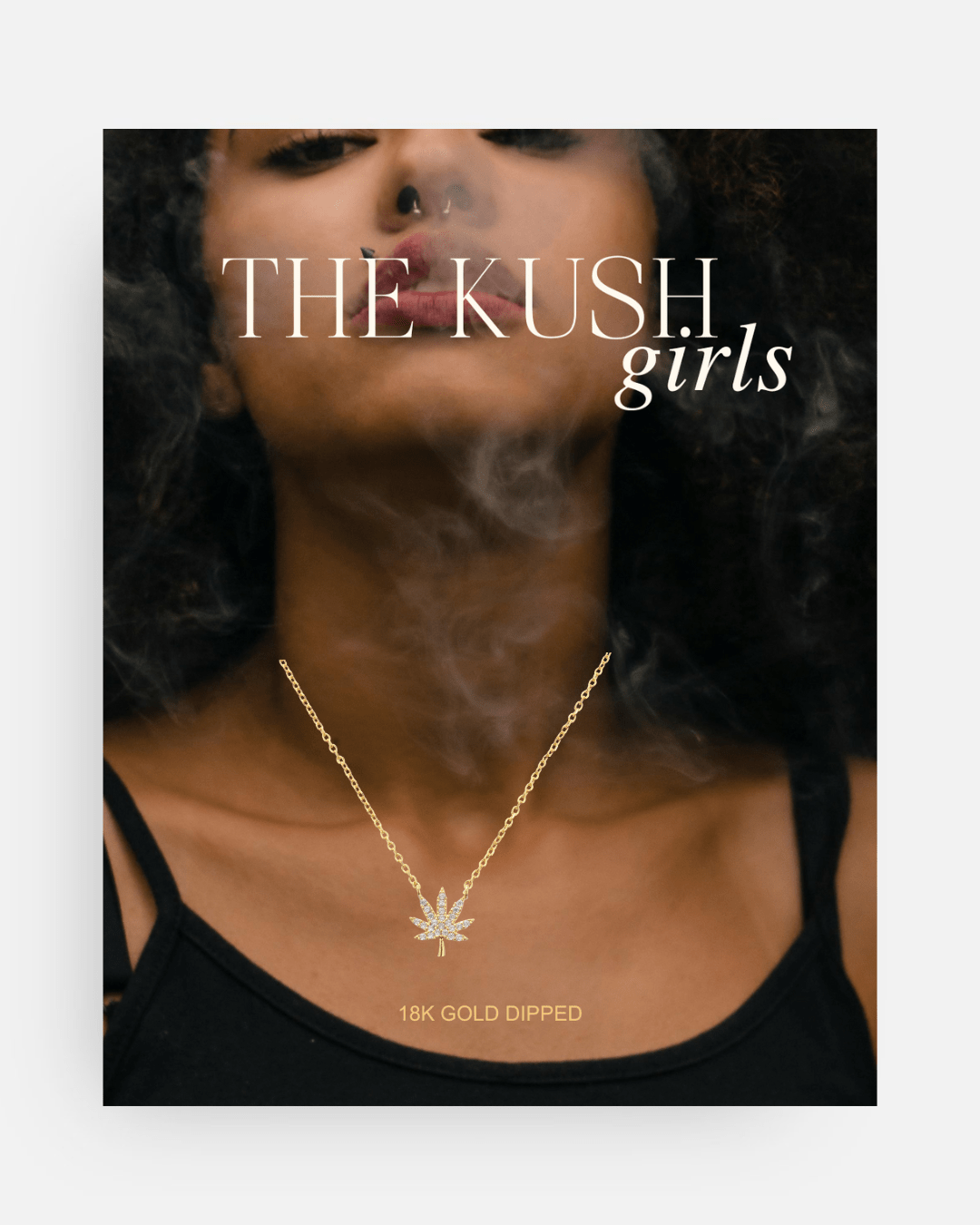 18K GOLD CANNABIS LEAF NECKLACE The Kush Girls