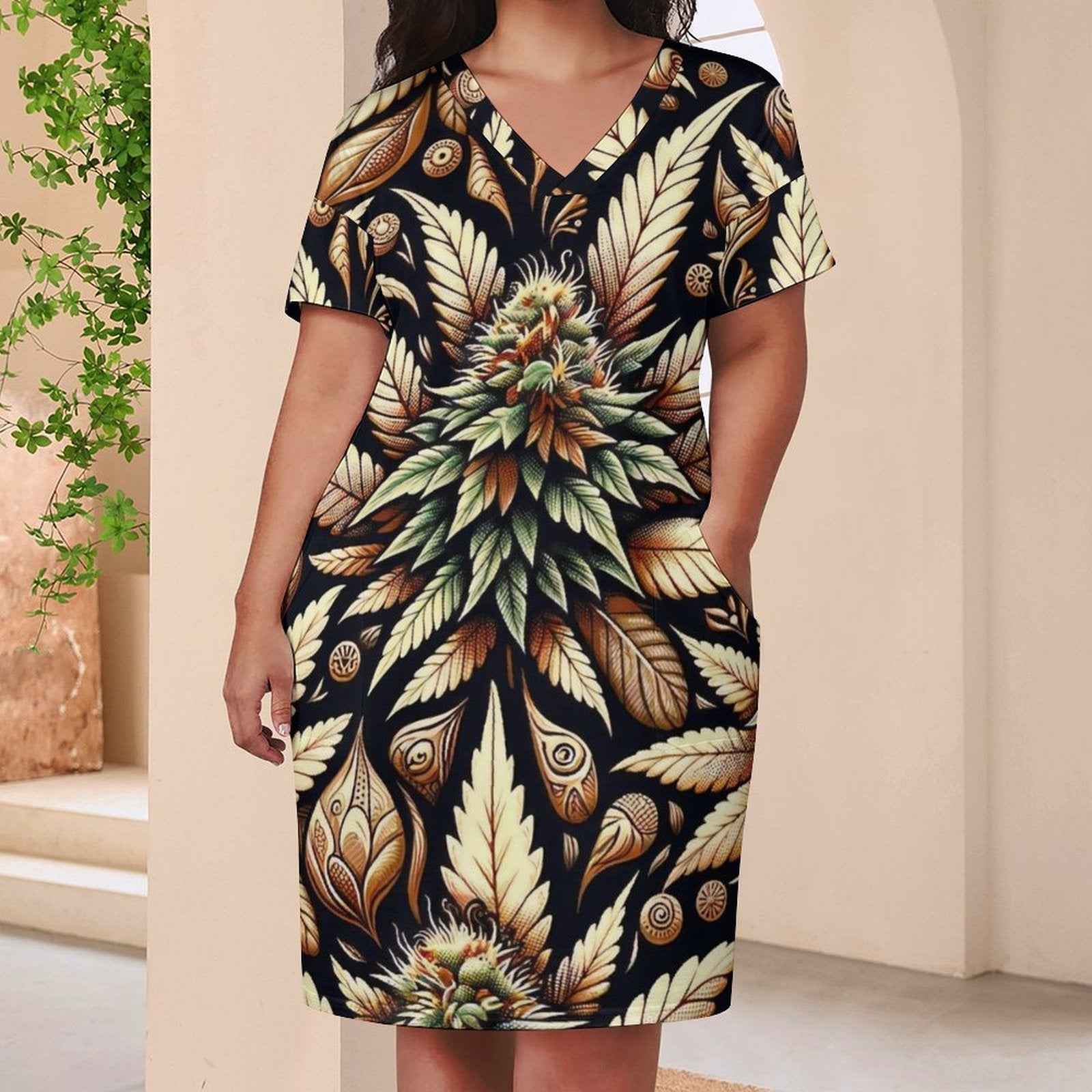 Batik Buds Pocket Dress