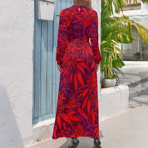 Electric Lettuce High Neck Long Dress