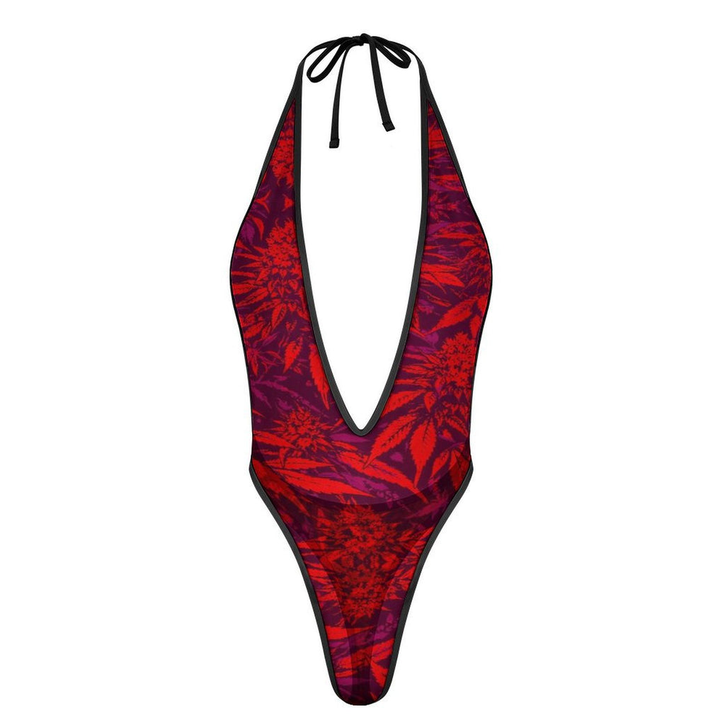 Electric Lettuce Sexy AF Thong Bodysuit — white colourway flat lay
