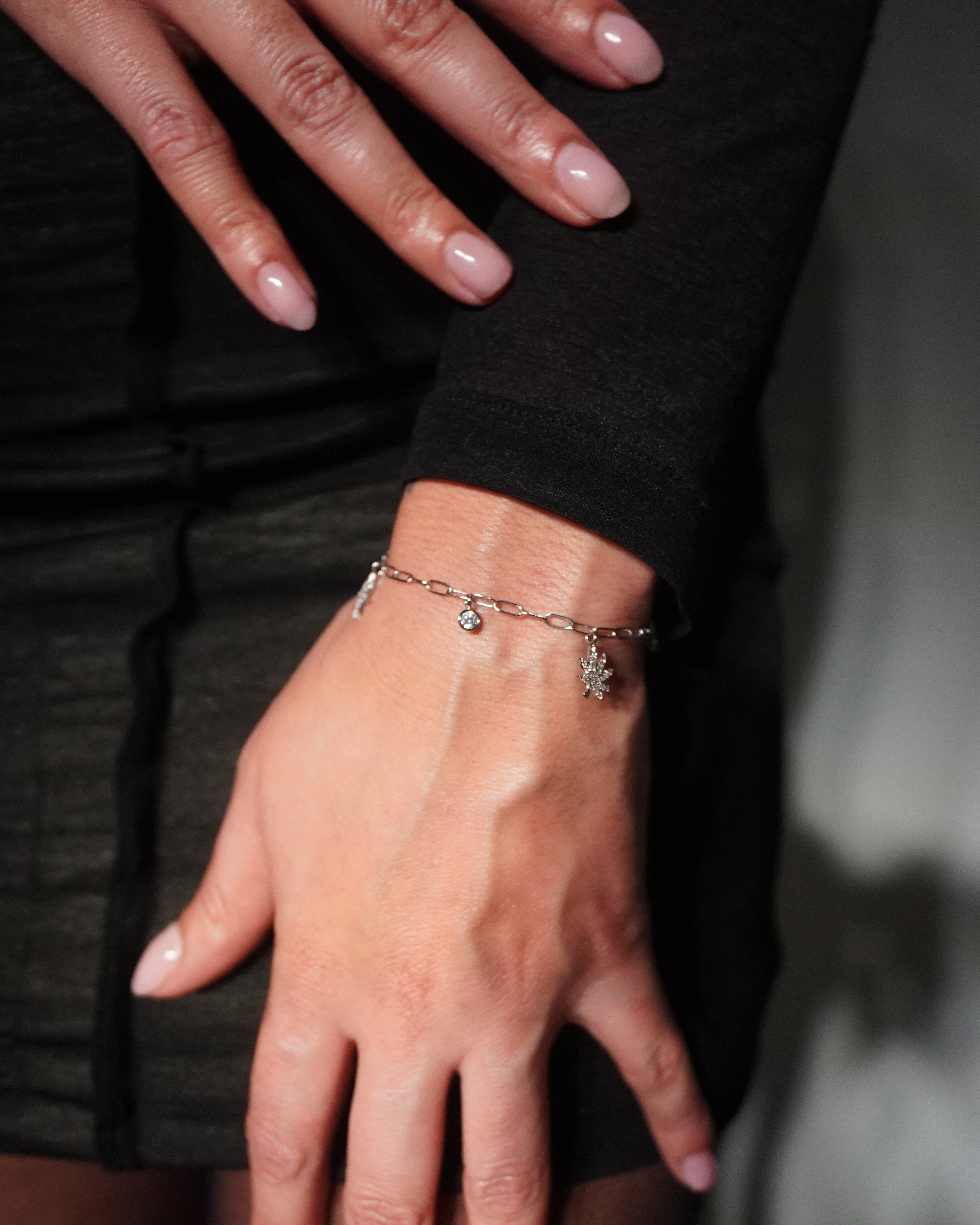 SILVER CHARMED BRACELET The Kush Girls