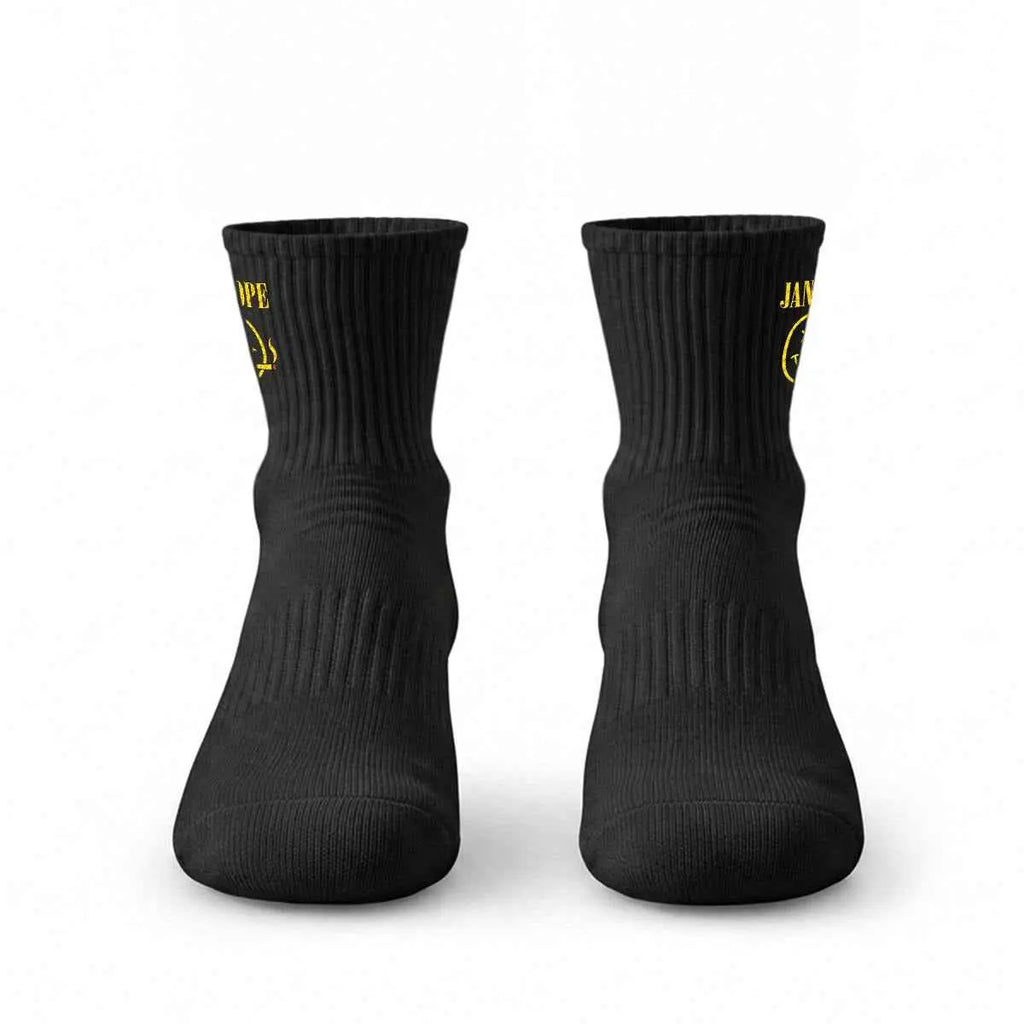 Embroidery Sports Mid-Calf Socks|Cotton