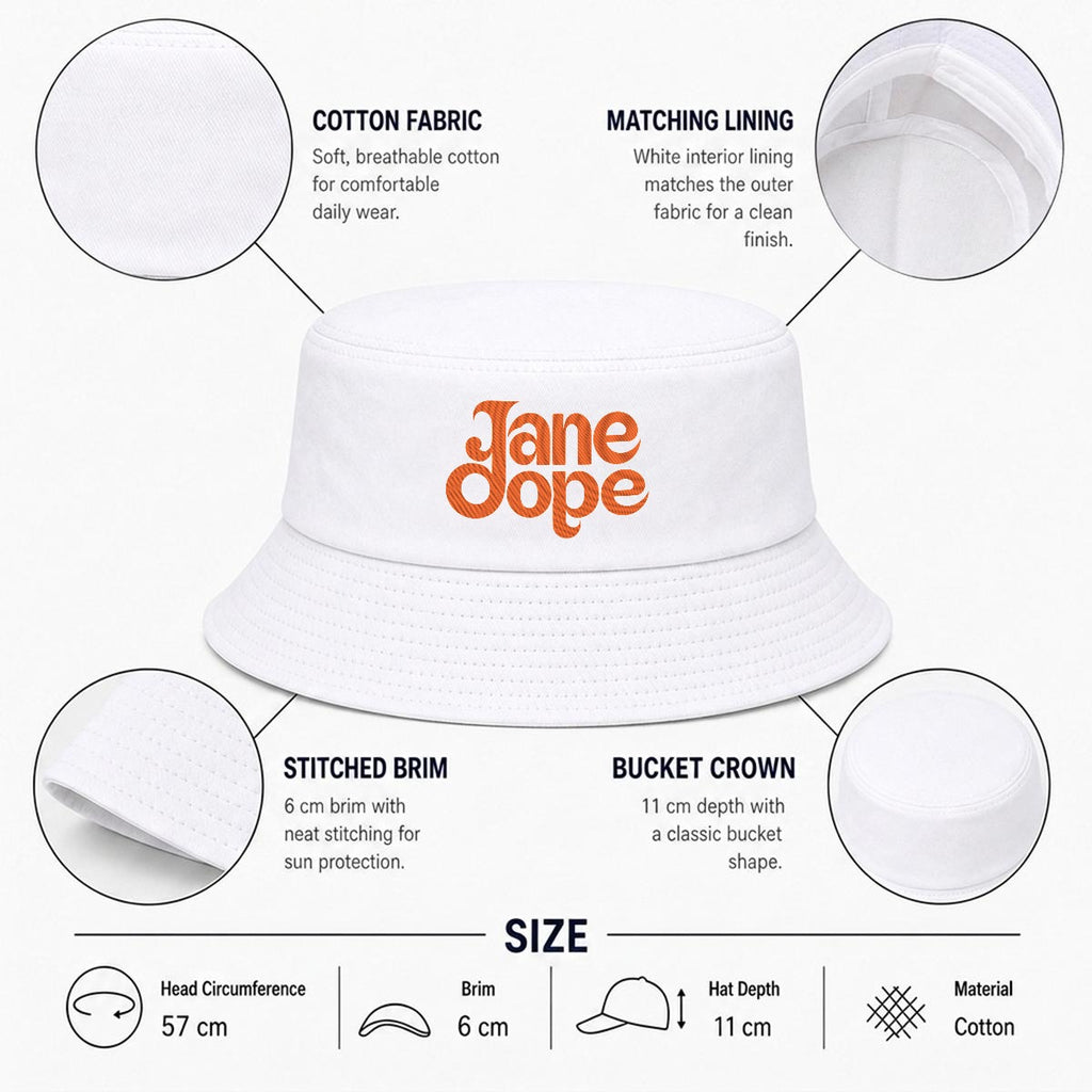 Embroidery Bucket Hat Yoycol