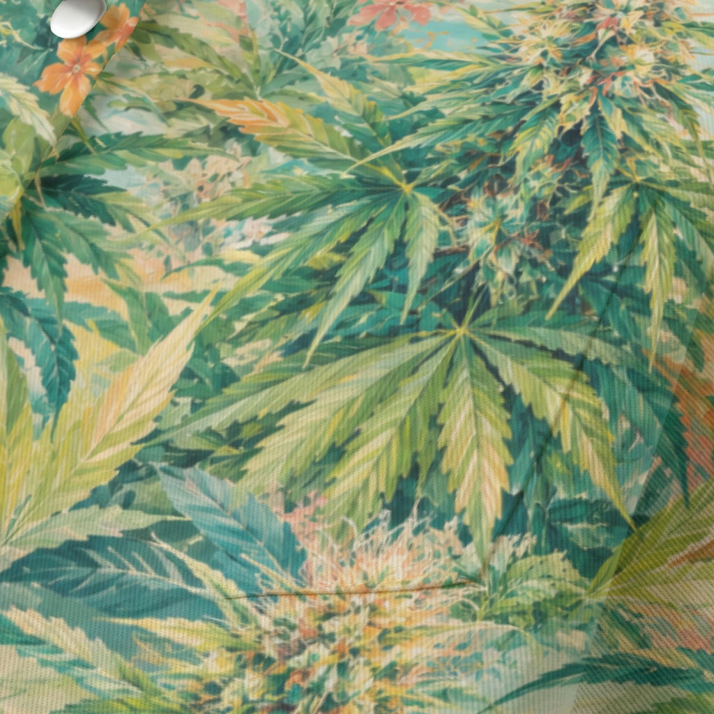 Ganja Breeze Cropped Jacket — collar and zipper detail