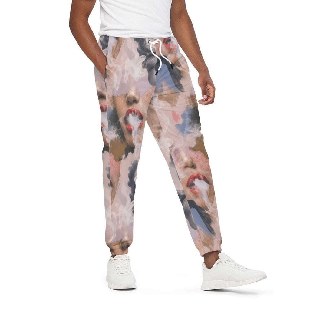 Squad all-over print cotton pants, flat lay back