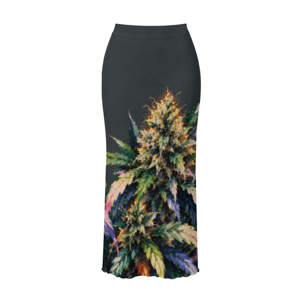 Permanent Marker Mesh High Neck & Skirt Set