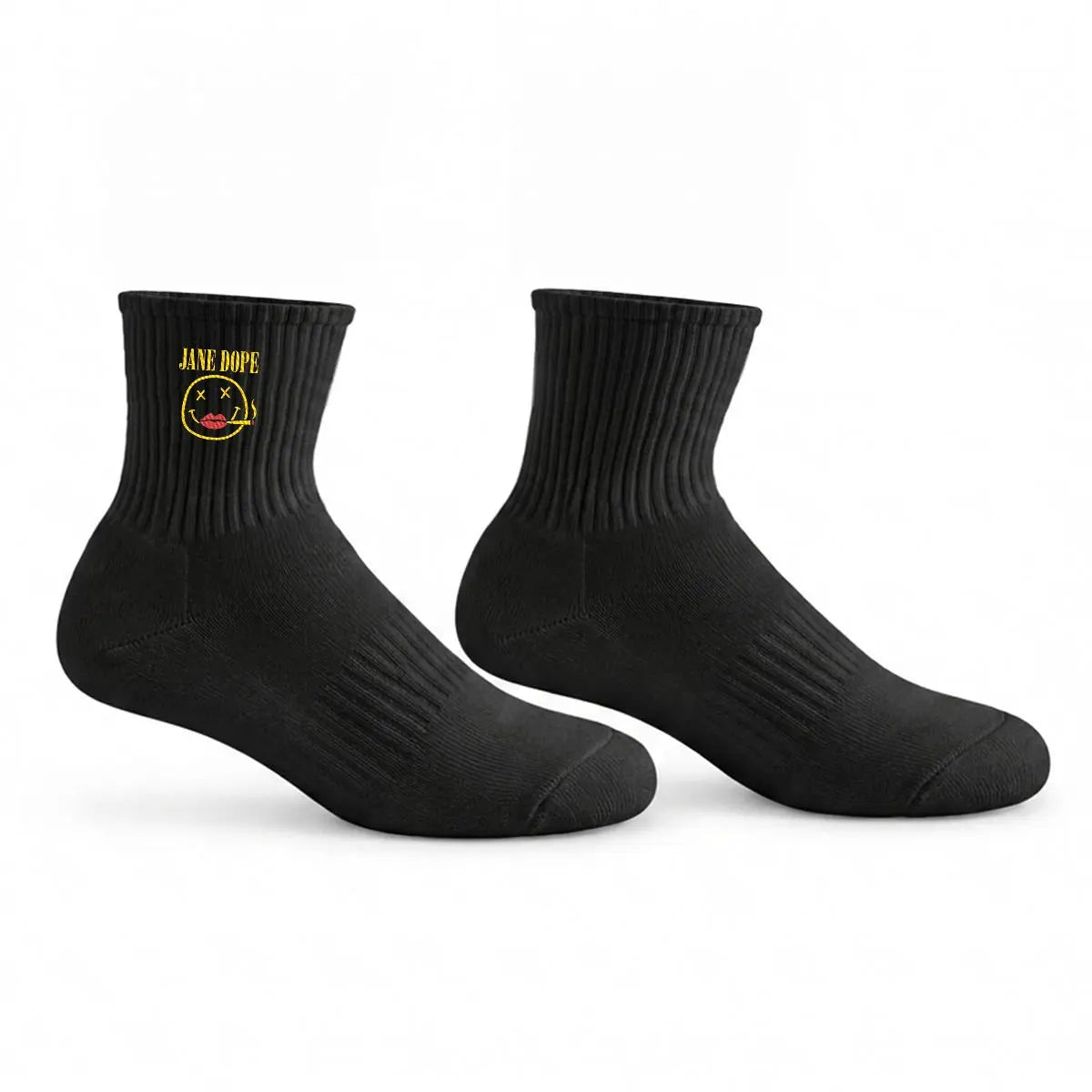 Embroidery Sports Mid-Calf Socks|Cotton Yoycol