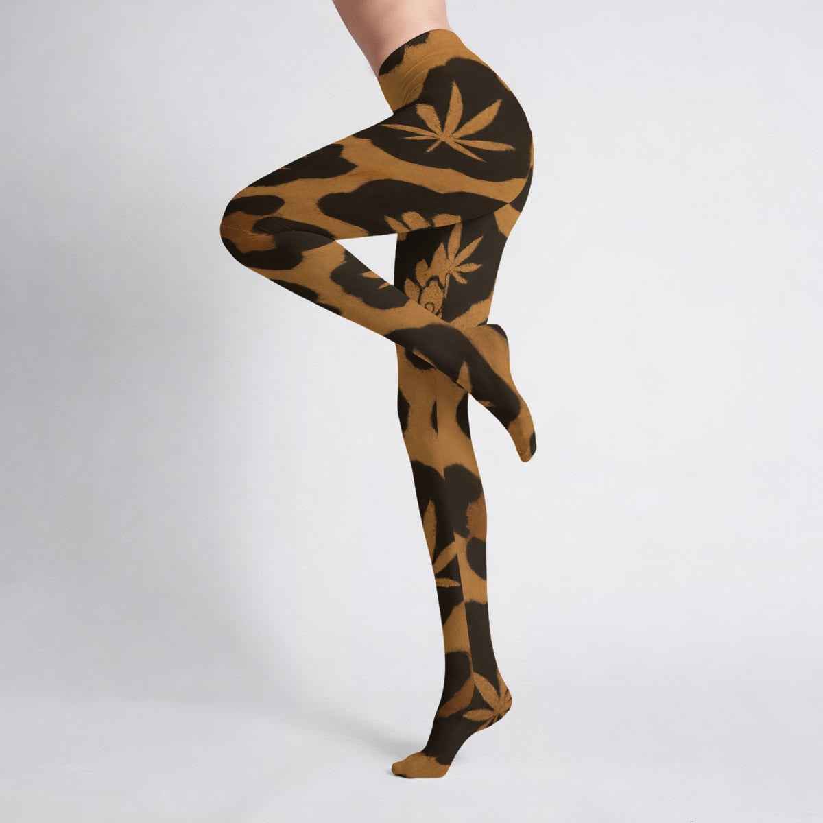 Leopard High-Stretch Pantyhose