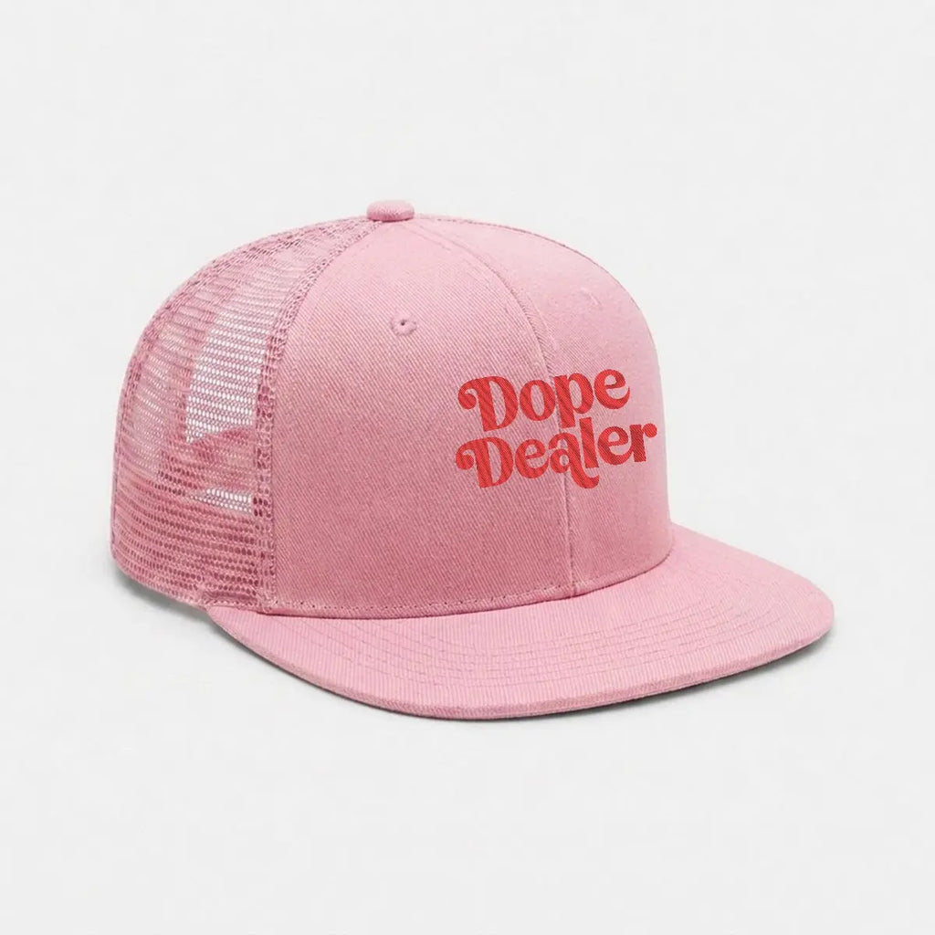 Embroidery Flat-Brim Mesh Cap Yoycol