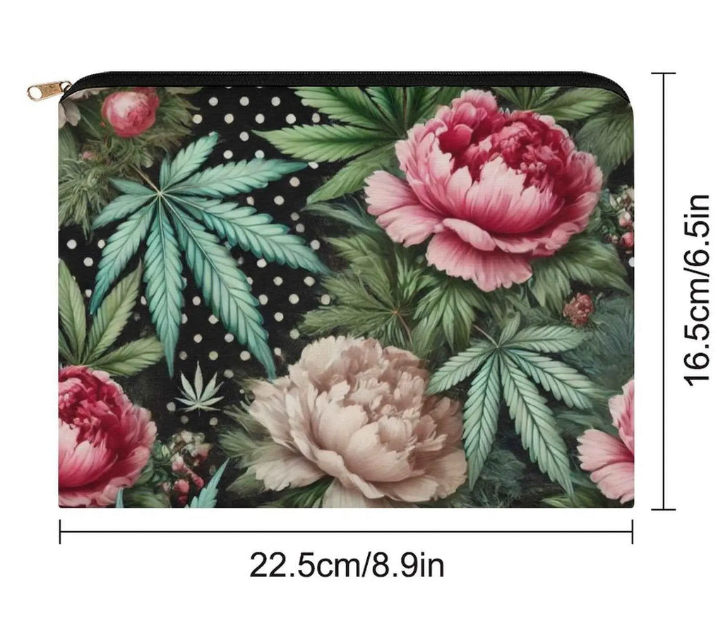 Pot & Peony Stash Pouch — flat lay back