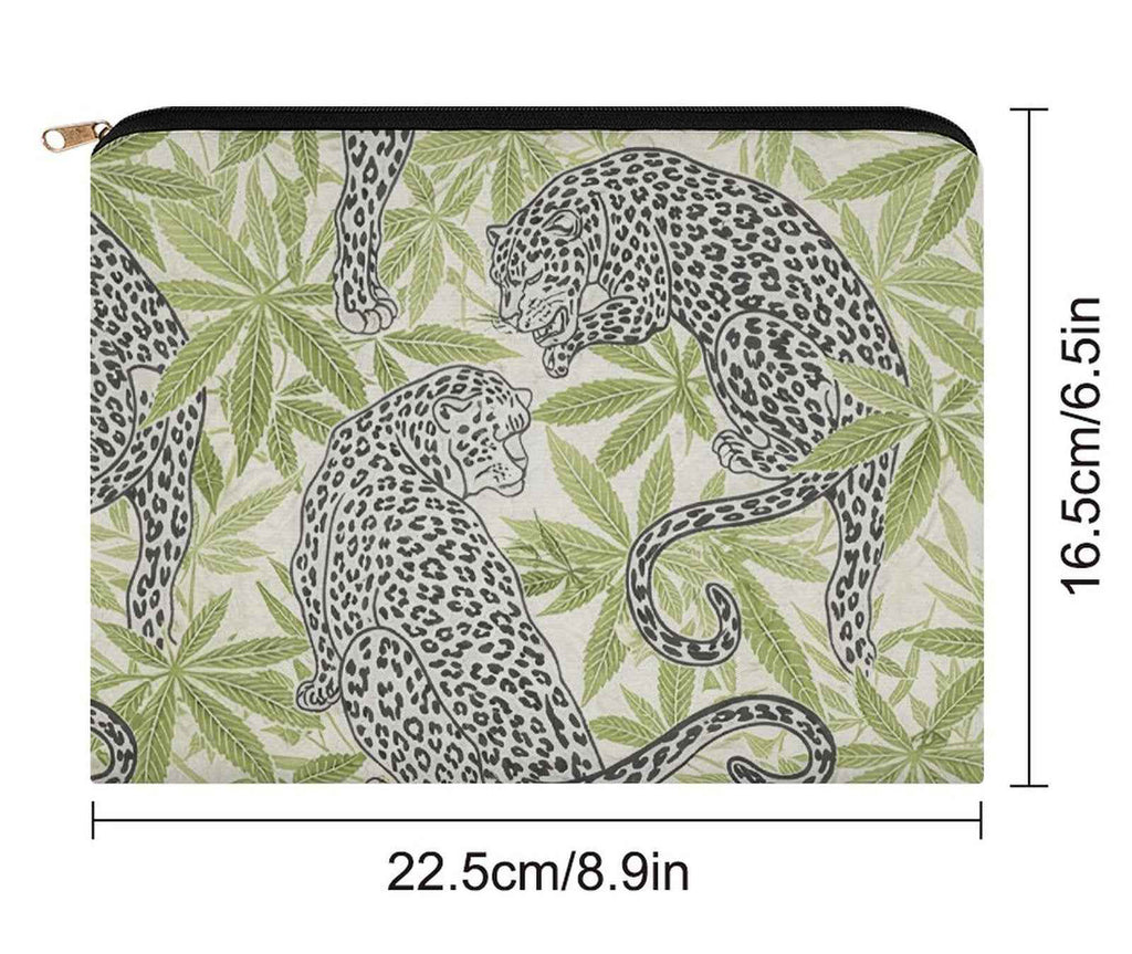 Leopard Stash Pouch — flat lay back
