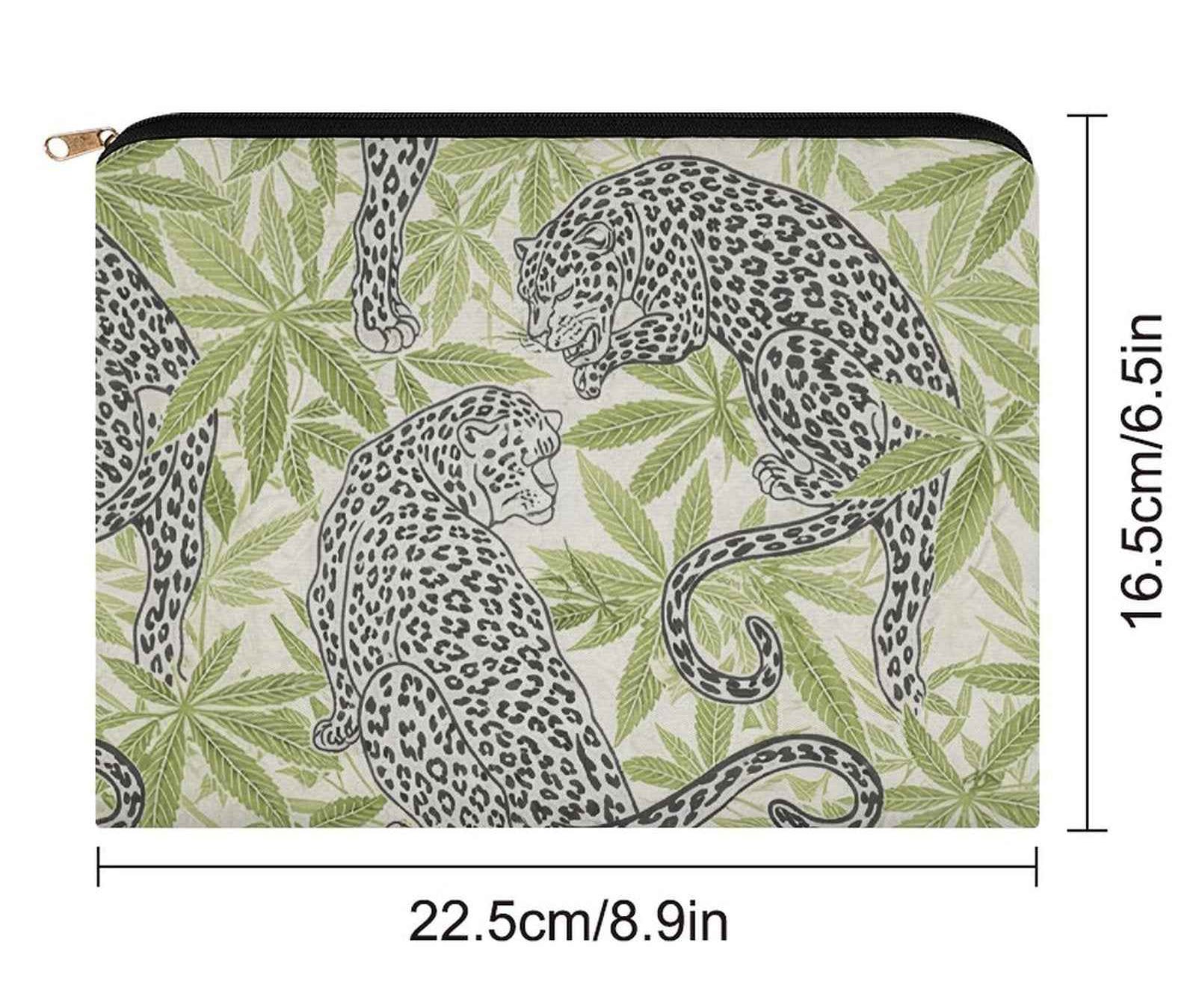 Leopard Stash Pouch — flat lay back