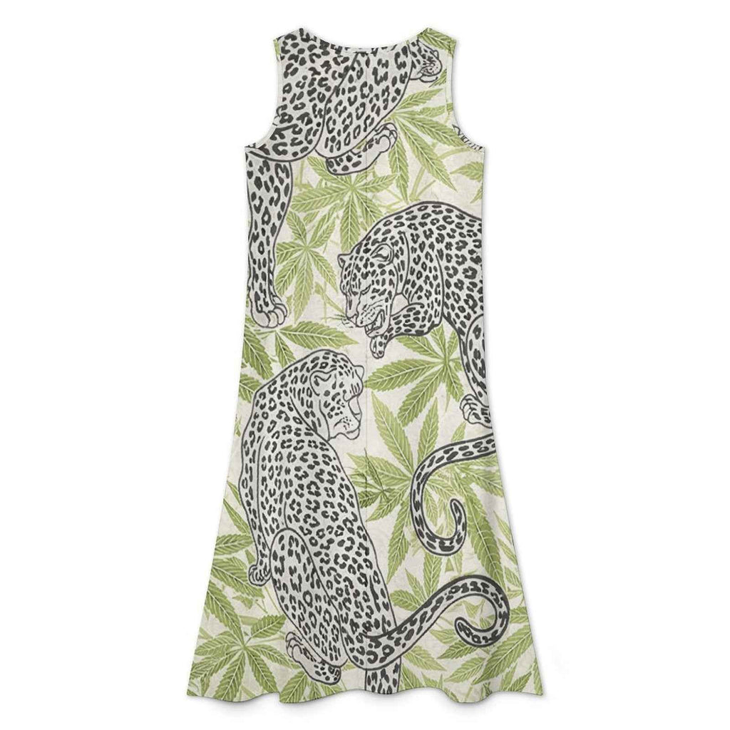 Leopard High-Low Hem Dress