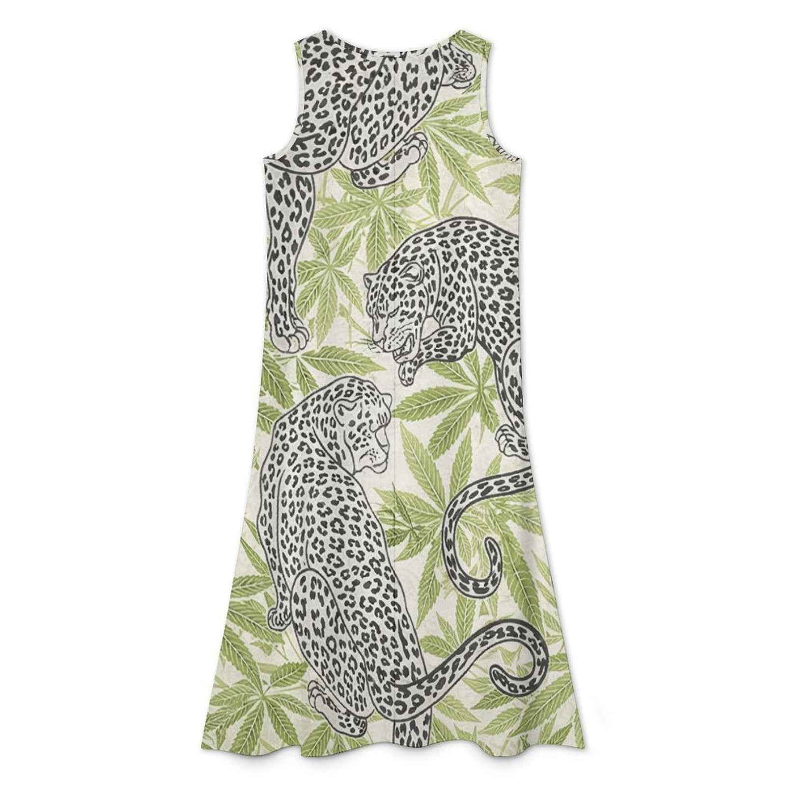 Leopard High-Low Hem Dress