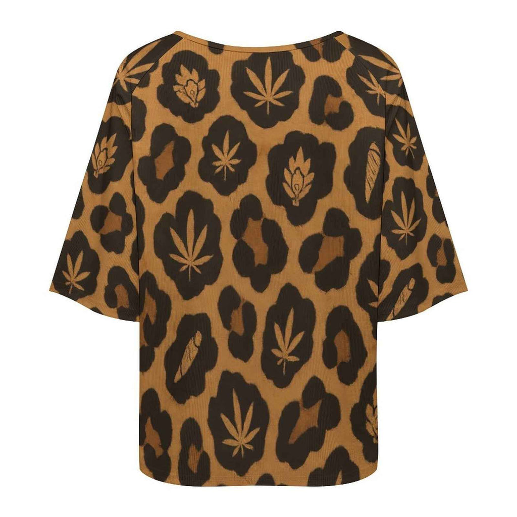 Leopard Loose Half-Sleeve T-Shirt