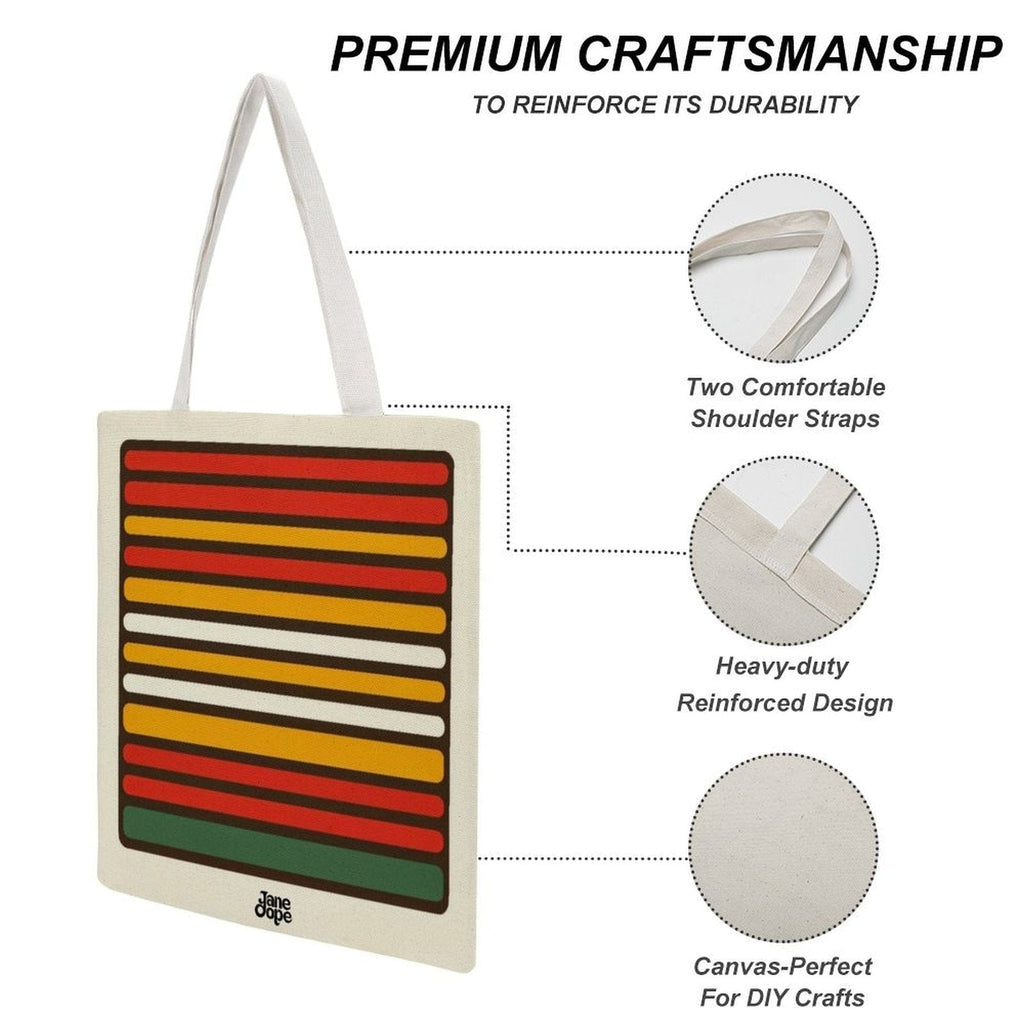 56 HOPE canvas tote bag, interior view showing capacity