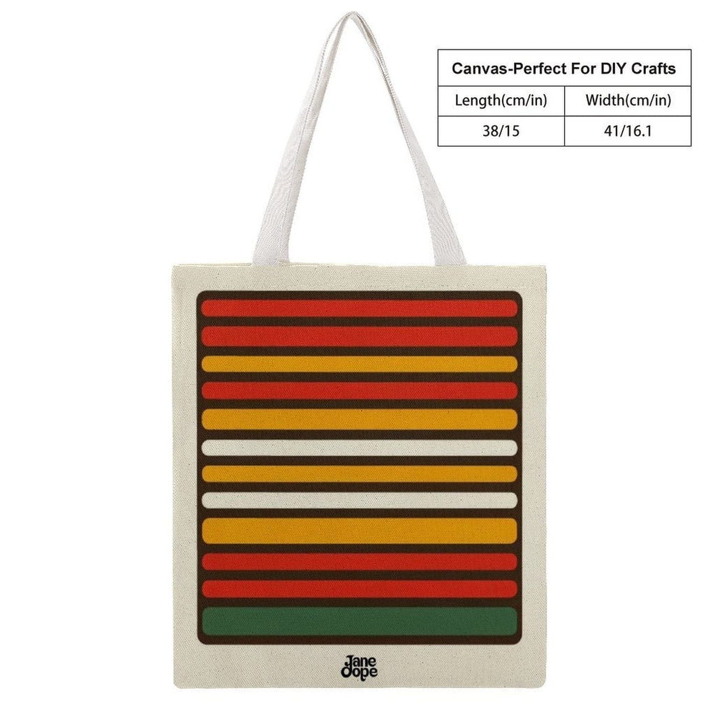 56 HOPE canvas tote bag, side view with handles
