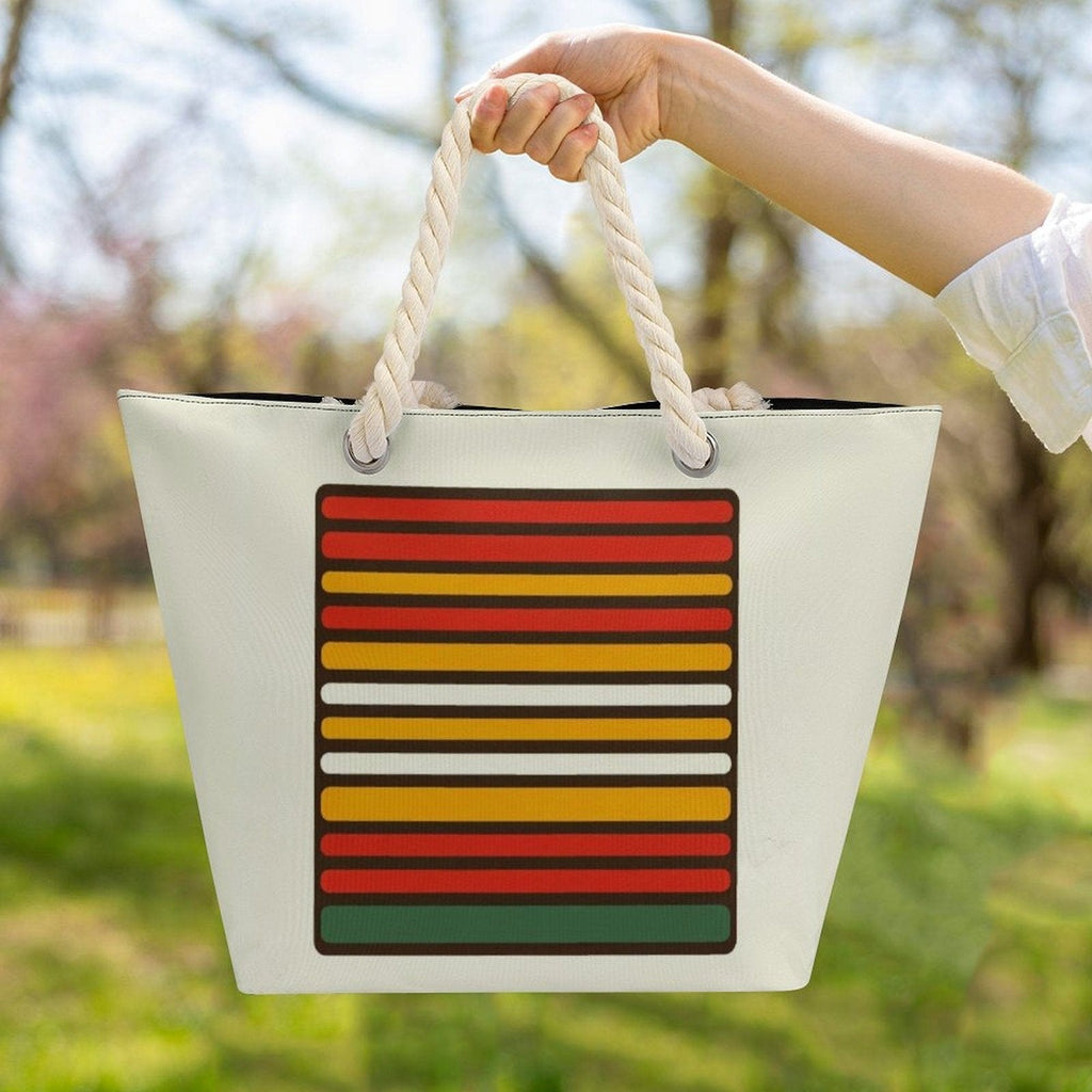 56 HOPE hemp rope tote bag, back view