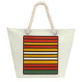 Jane Dope 56 HOPE print open-top tote bag with hemp rope handles, front view