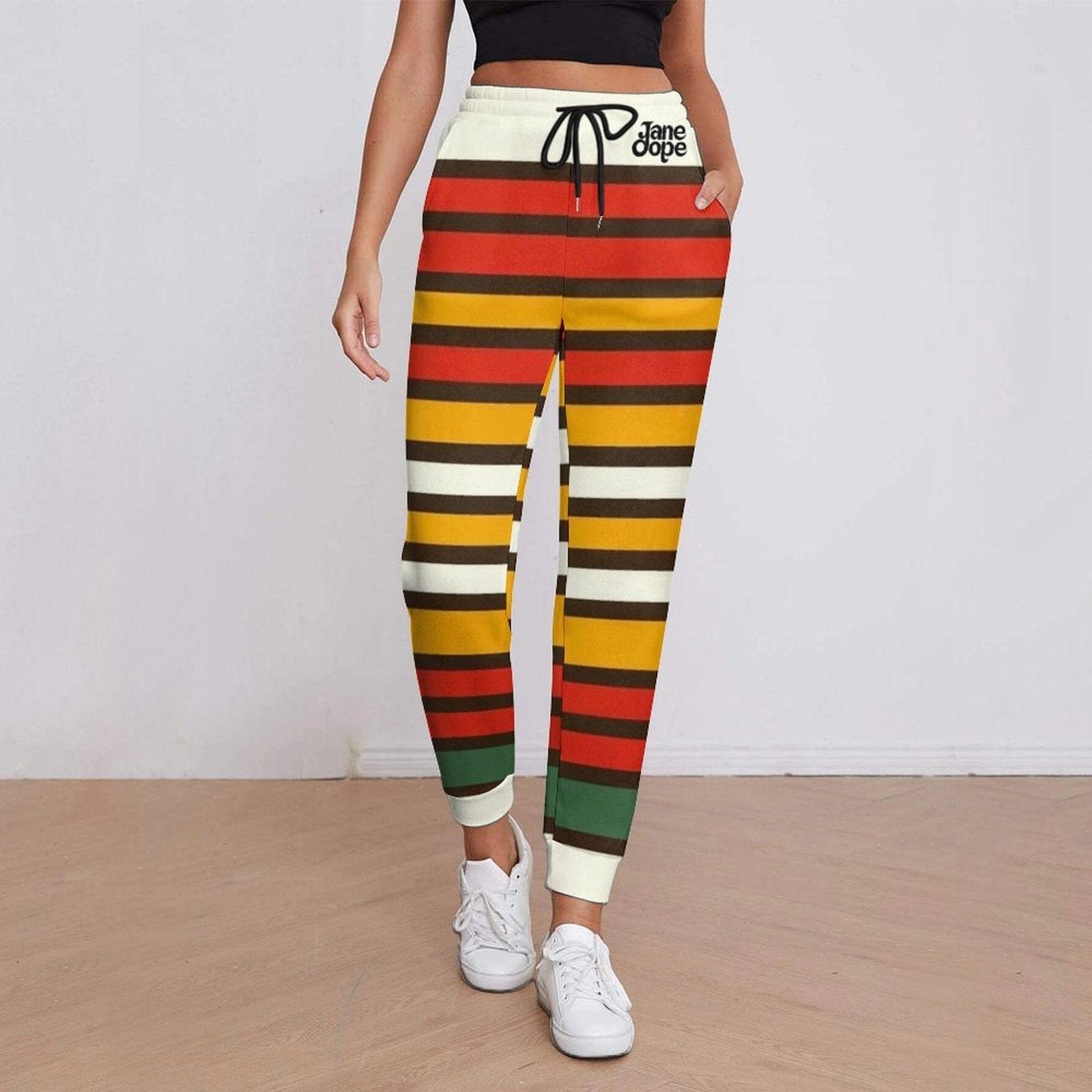 56 HOPE print sweat pants, back view