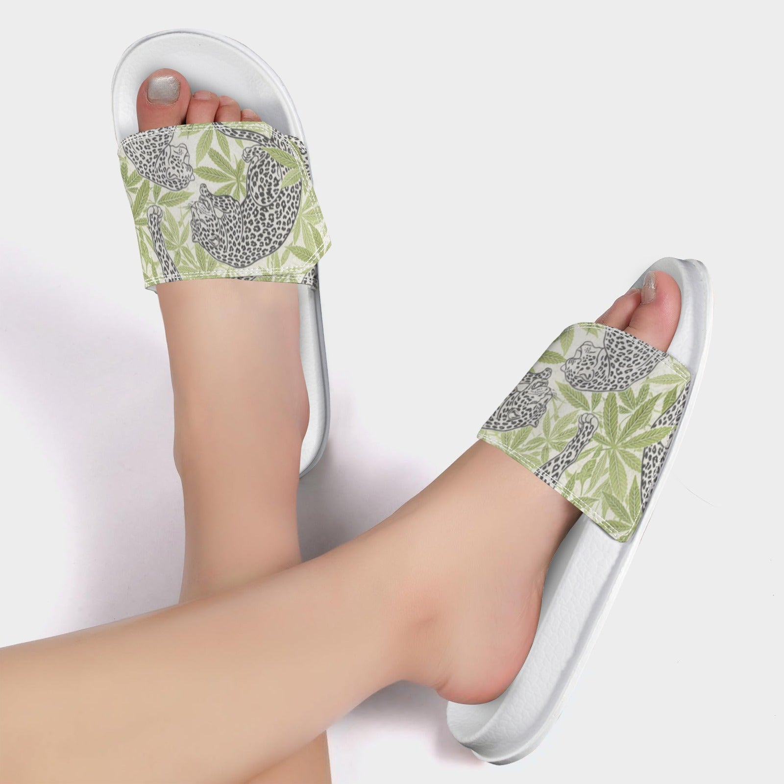 Leopard Slides — side profile view