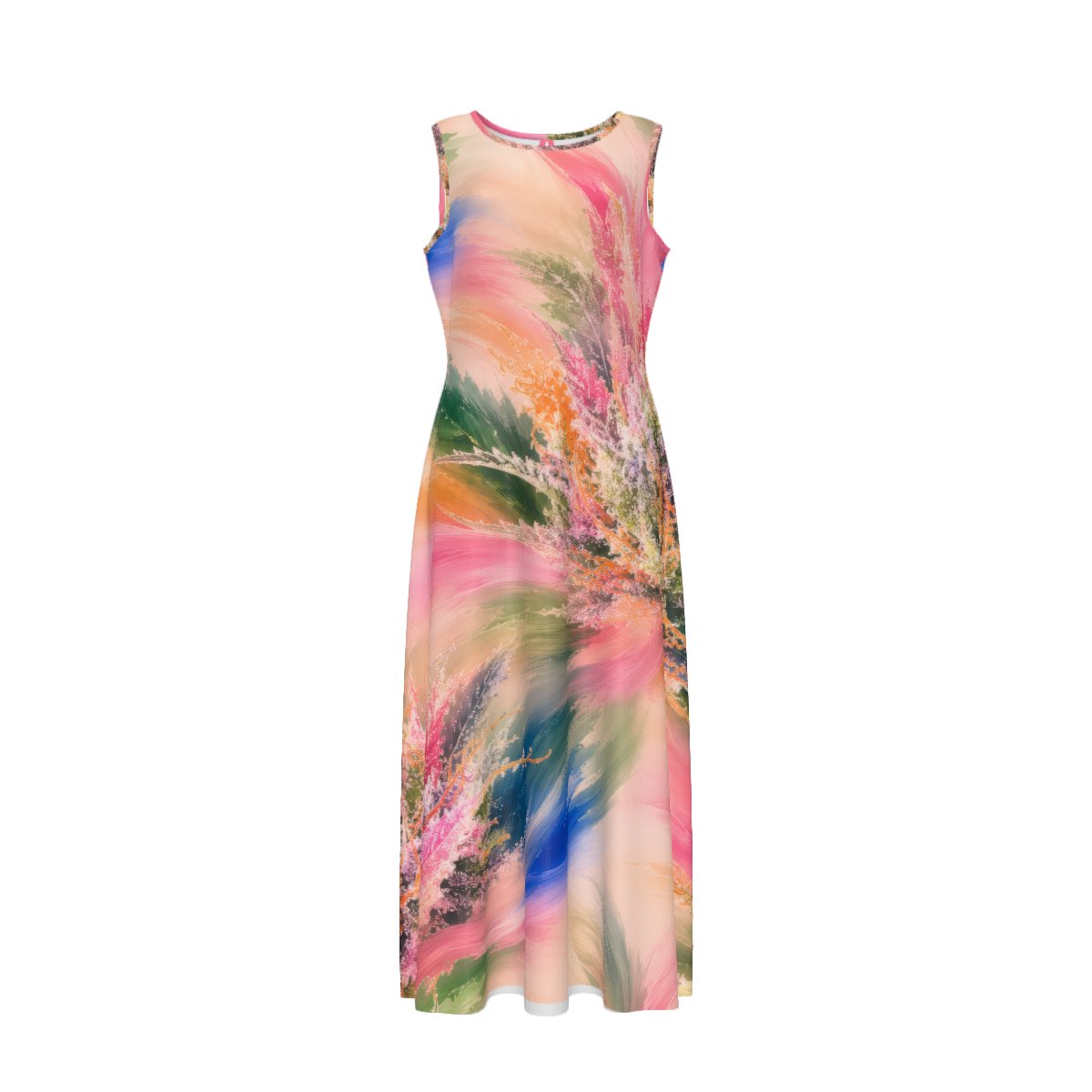 Design Women's Sleeveless Keyhole Back Midi Dress