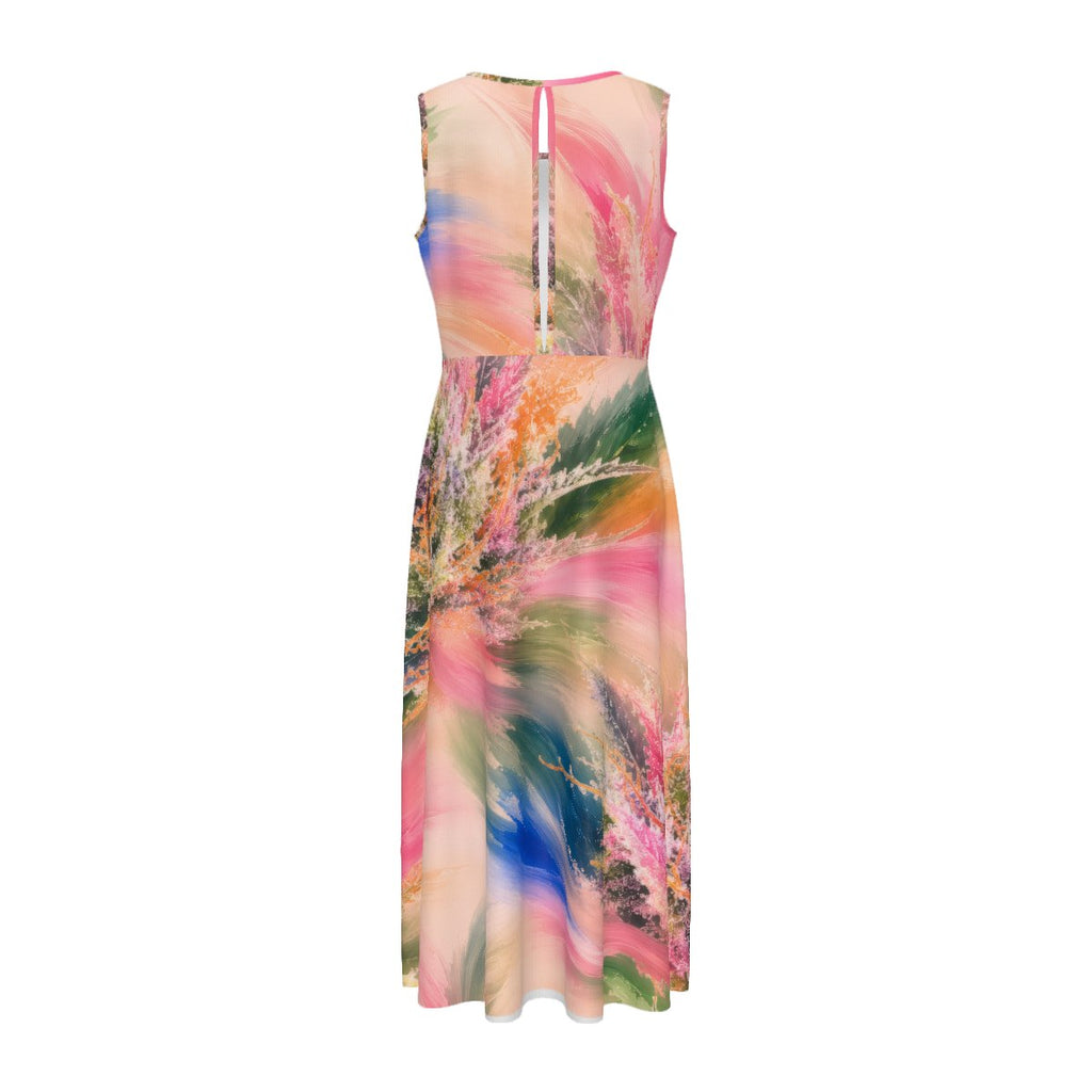 Design Women's Sleeveless Keyhole Back Midi Dress