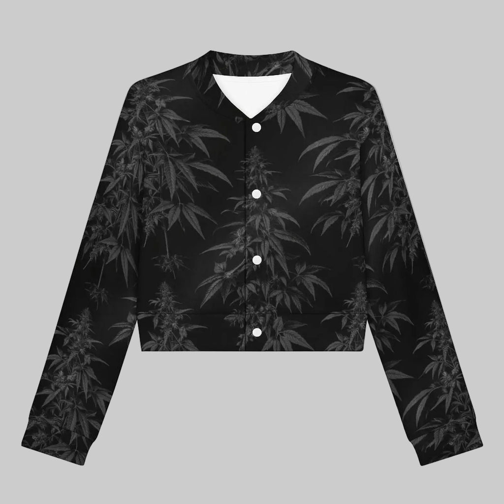 Black Widow Cropped Jacket Women's Cropped Open Front Jacket Artsadd