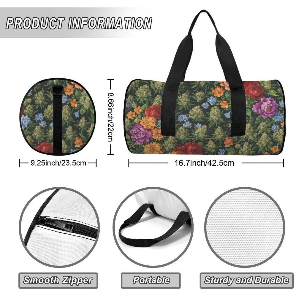 Bloom Duffle Bag — end pocket detail