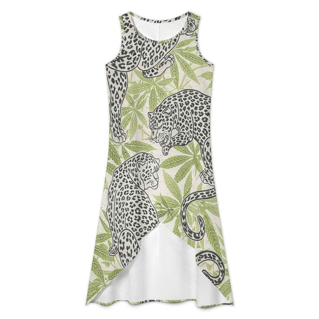 Leopard High-Low Hem Dress