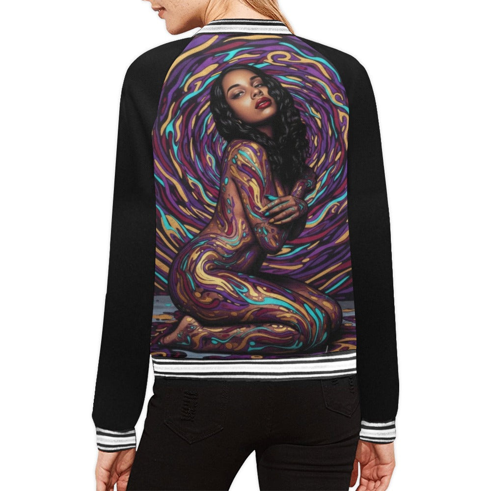 Film Bomber Jacket All Over Print Bomber Jacket for Women (Model H21)