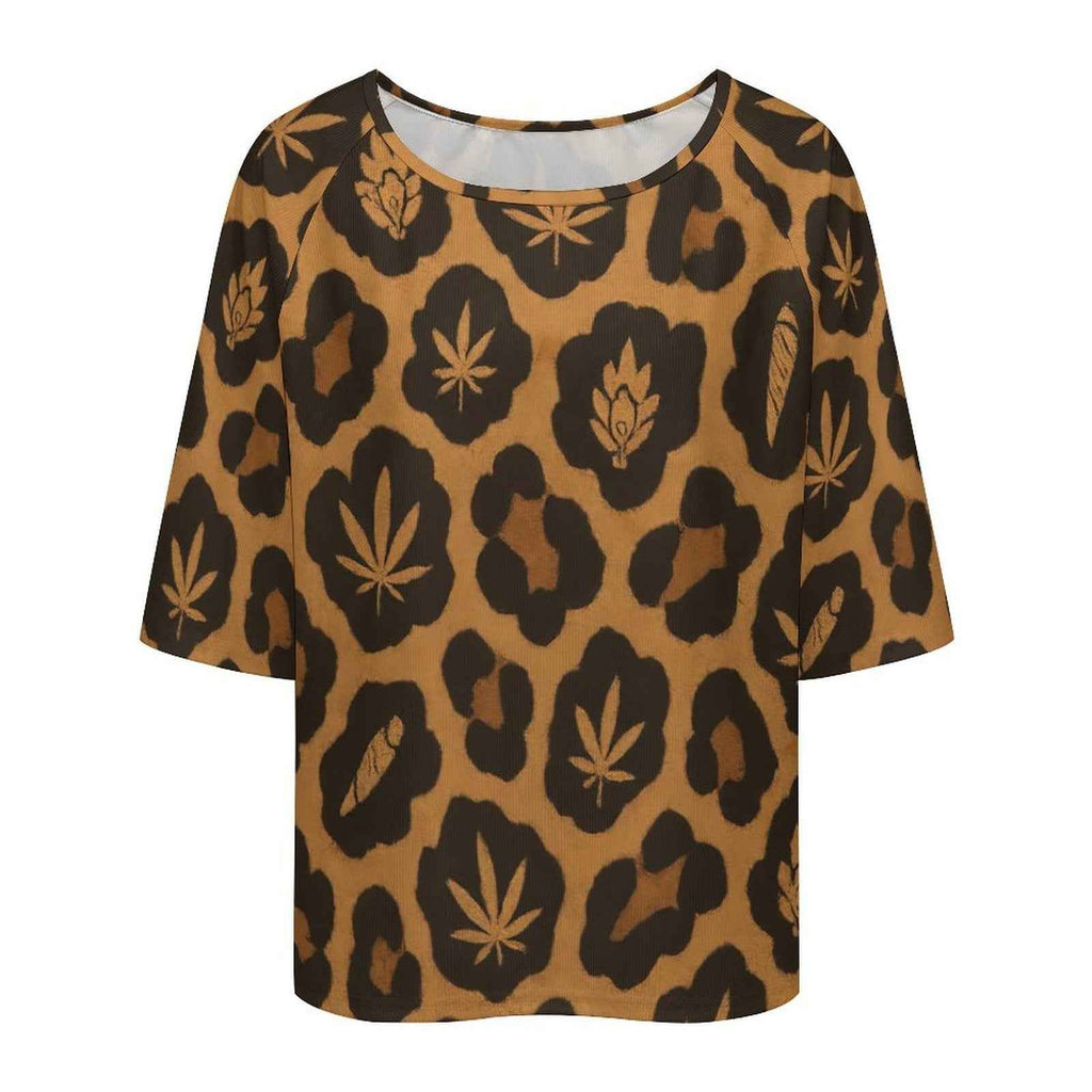 Leopard Loose Half-Sleeve T-Shirt