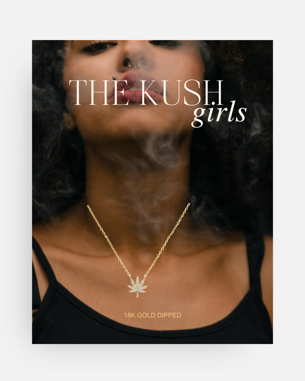 18K GOLD CANNABIS LEAF NECKLACE The Kush Girls
