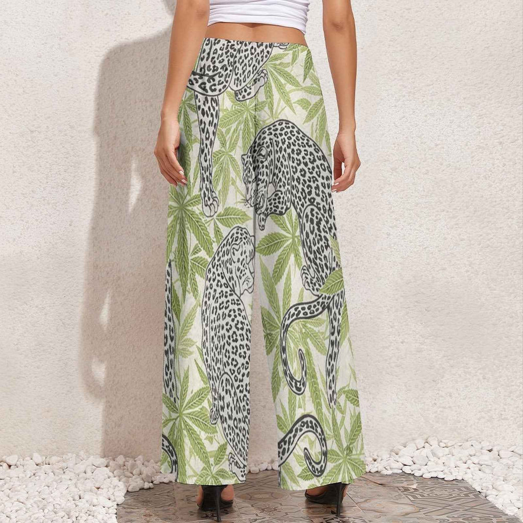 Leopard Wide-Leg Pants