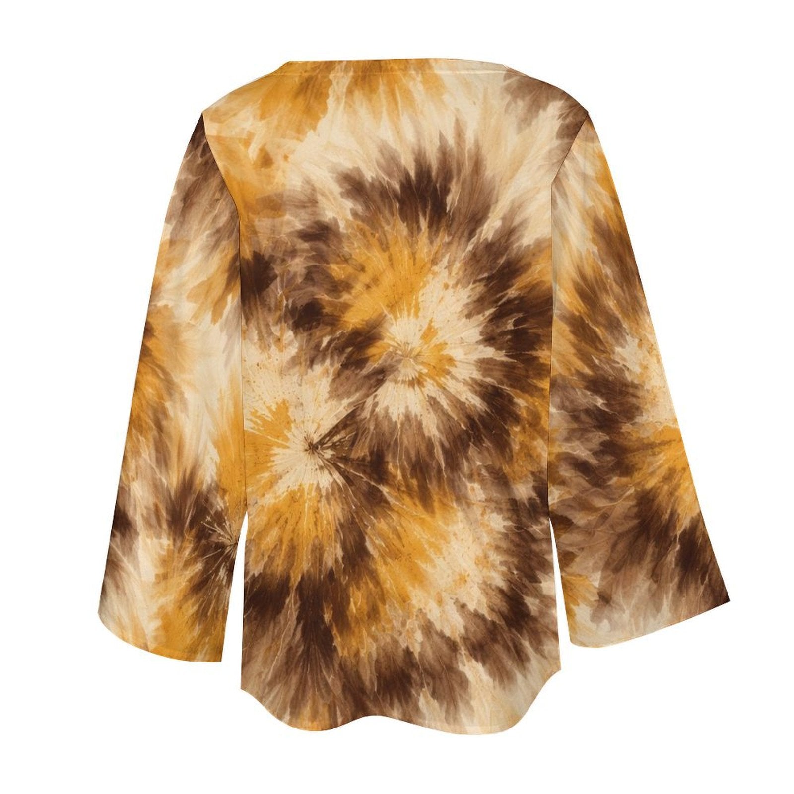 Tie Dye Chiffon Long-Sleeve Top
