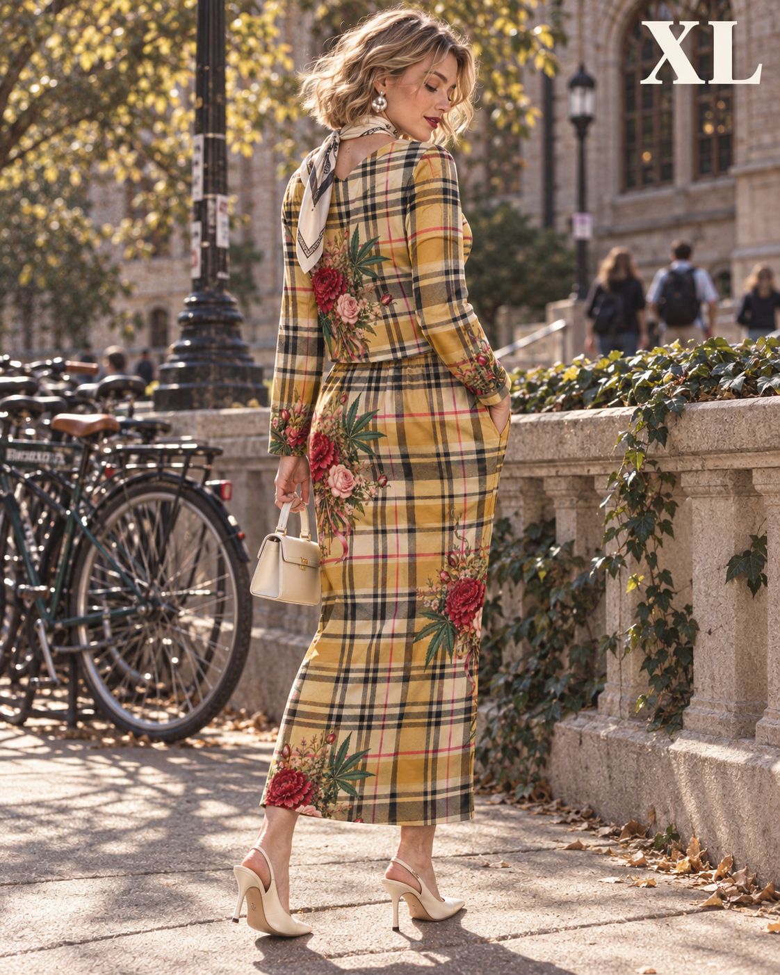 90's Sess Clueless Long Sleeve Top & Pocket Skirt Set Artsadd