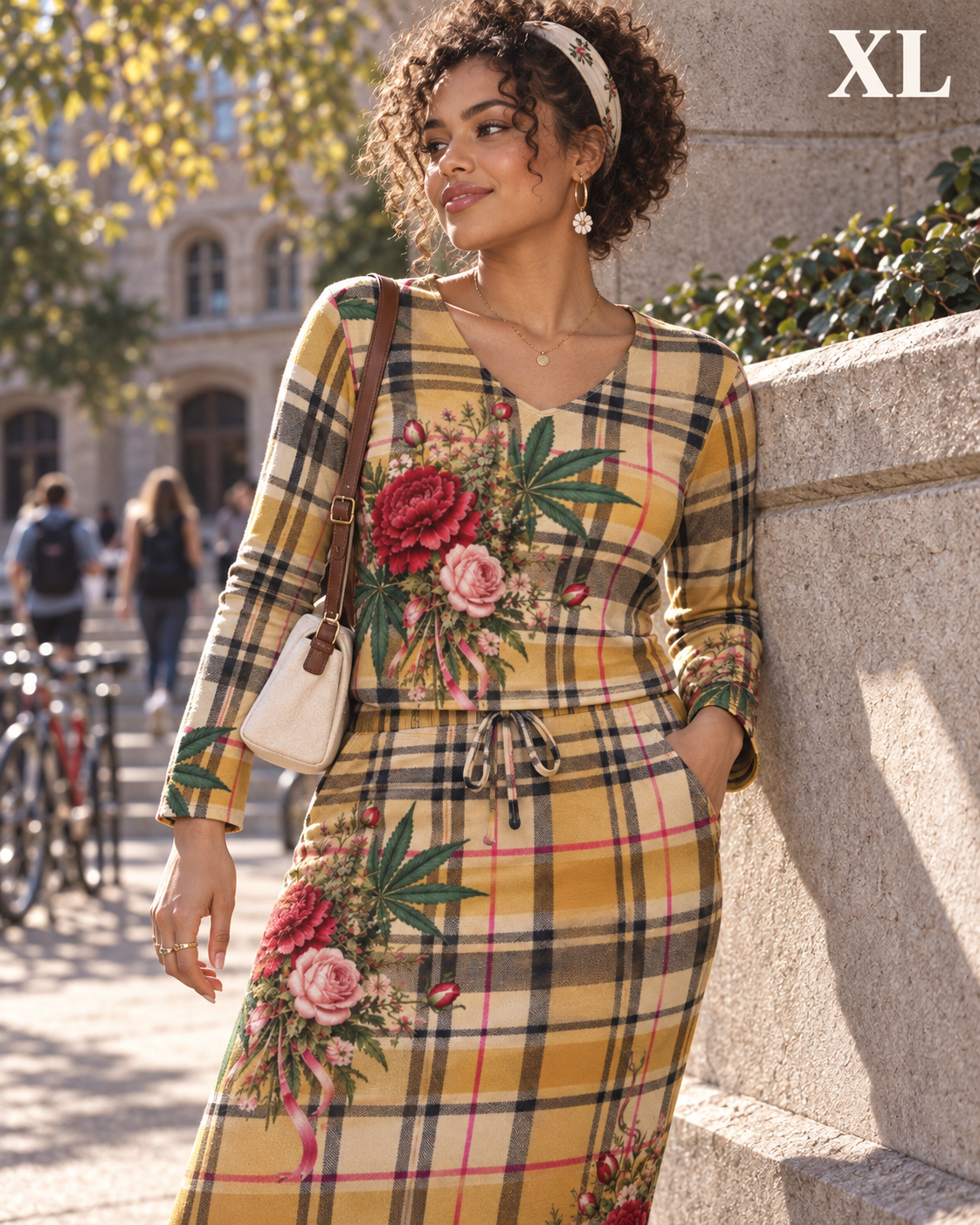 90's Sess Clueless Long Sleeve Top & Pocket Skirt Set Artsadd