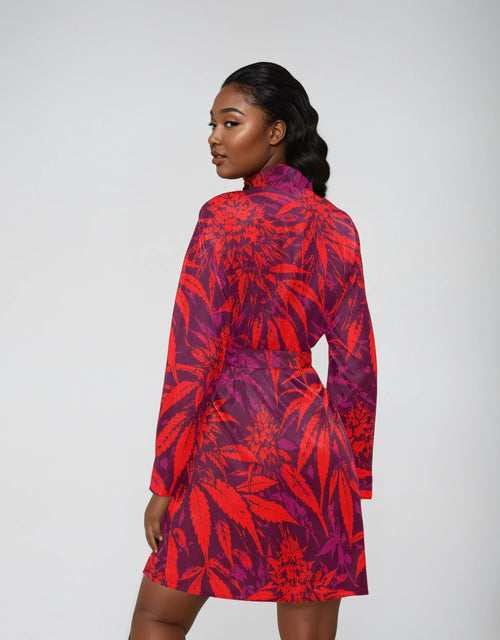 Electric Lettuce Satin Robe