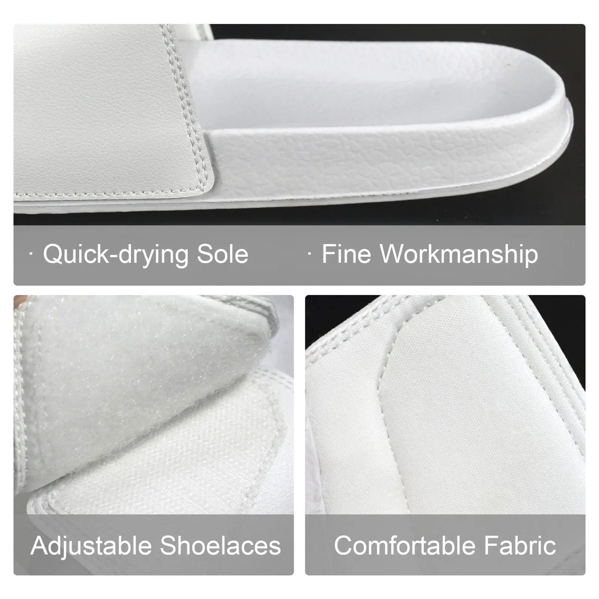 DANK! Slides — velcro strap close-up