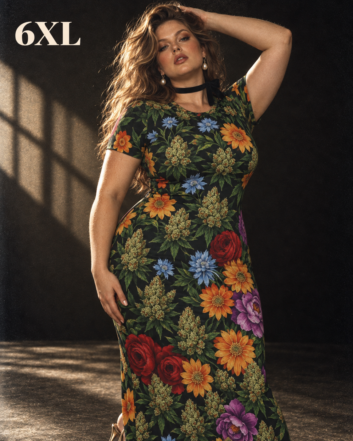Bloom Bodycon Maxi Dress Artsadd