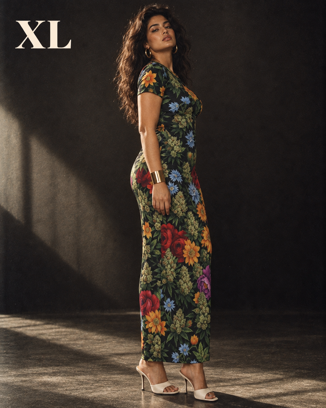Bloom Bodycon Maxi Dress Artsadd