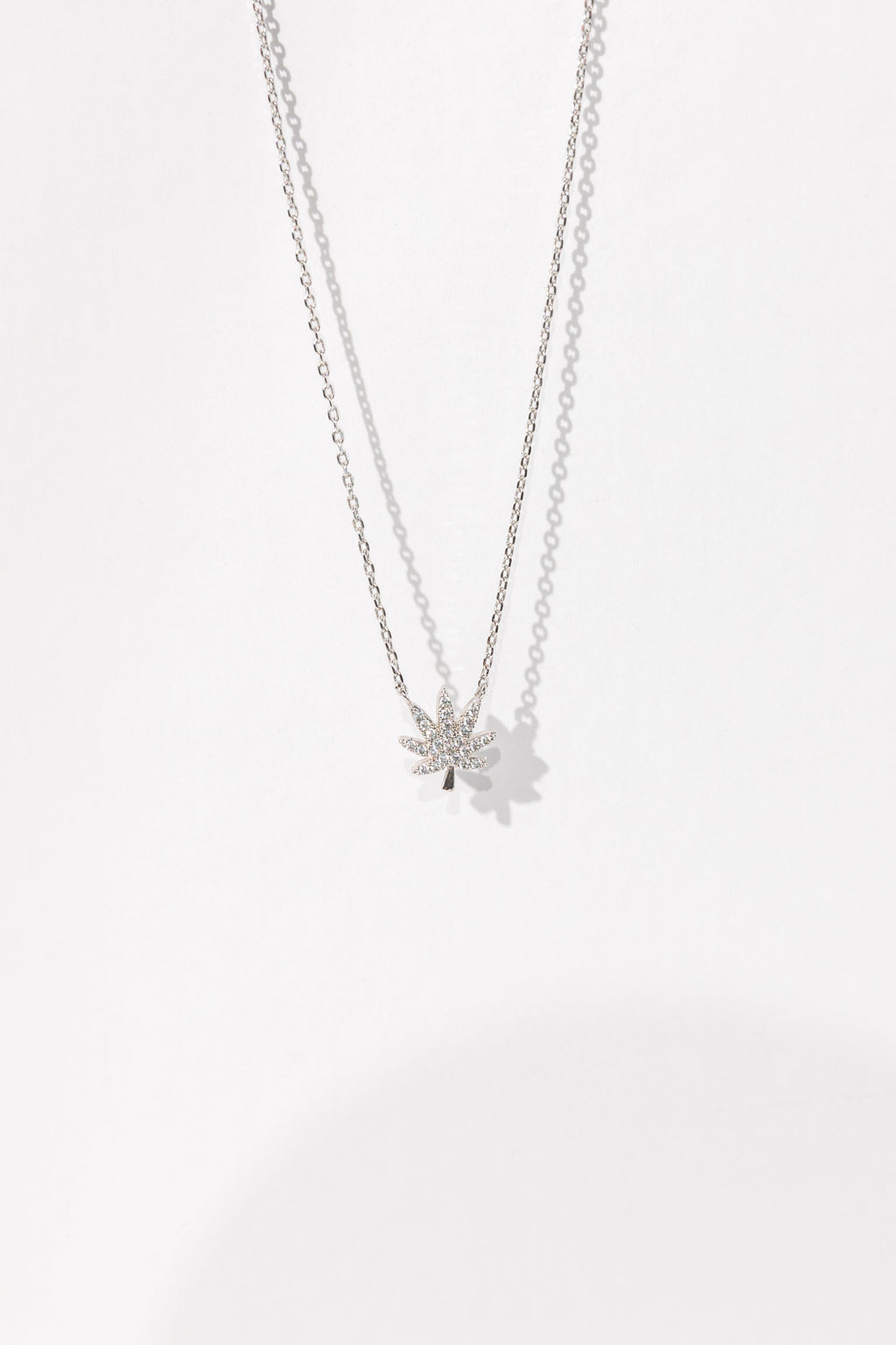 SILVER CANNABIS LEAF NECKLACE The Kush Girls