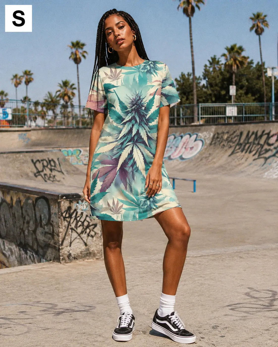 Cola Love T-Shirt Dress editorial styling view
