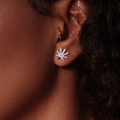SILVER CANNABIS LEAF EARRING The Kush Girls
