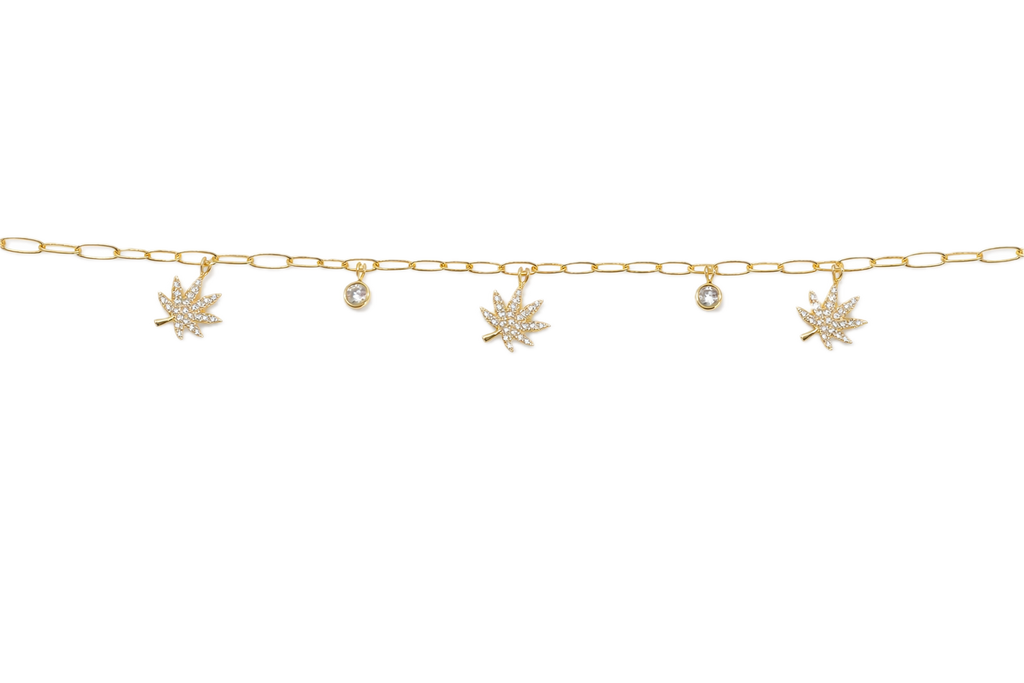 18K GOLD CHARMED BRACELET The Kush Girls